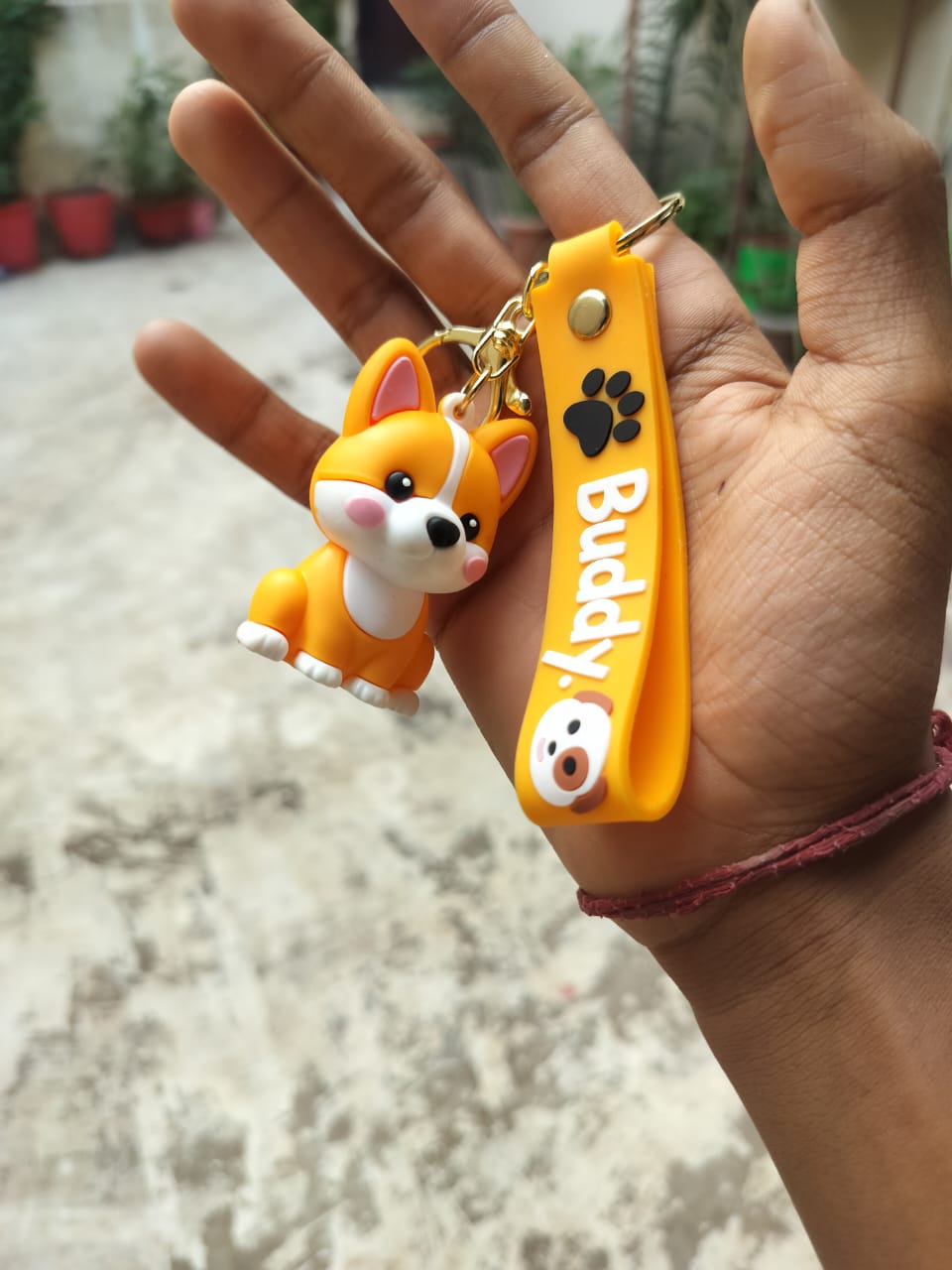 Cute Corgi Dog Keychain
