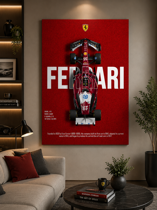 Ferrari F1 Racing Poster
