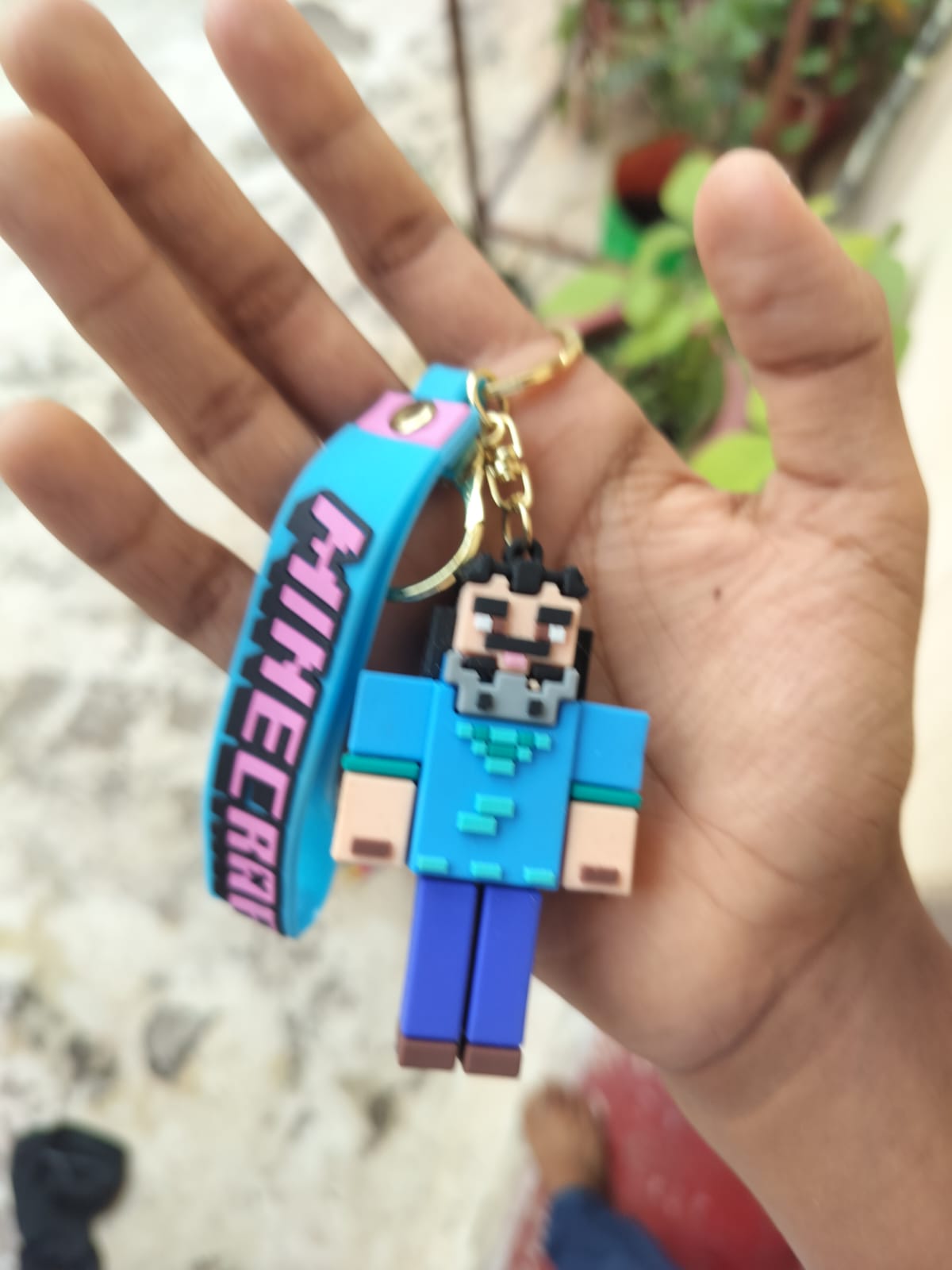 Minecraft Steve 3D PVC Keychain