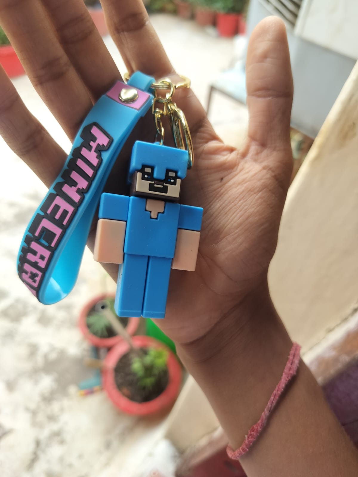 Minecraft Steve 3D PVC Keychain