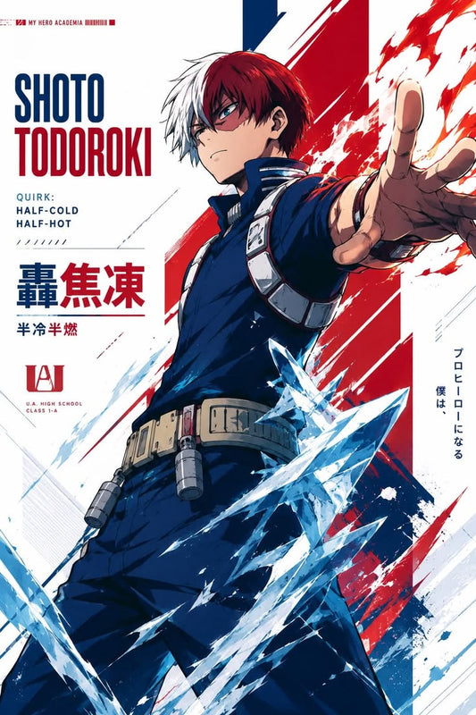 Shoto Todoroki My Hero Academia Anime Poster